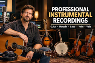 record professional mandolin, banjo, viola and violin tracks