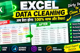 clean, format, merge, split, excel data