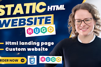 build super fast static website html css landing page fix static hugo website