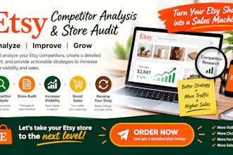 analyze etsy competitors create increase visiblity  sales audit review revamp