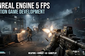 develop 3d action game, 3d fps game, ue5 game development, 3d shooting game