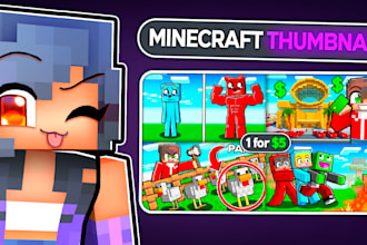 make trending minecraft thumbnails