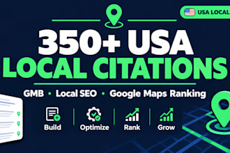 build top 350 USA local citations gmb local SEO google maps citations ranking