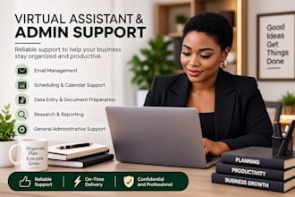 be your virtual assistant for admin and business support