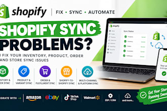 fix shopify inventory, product order and store sync issues