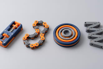 create 3d articulated fidget toy clicker mechanical model stl 3mf print in place