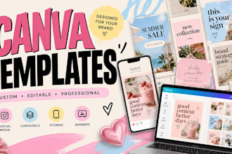 design professional and editable canva templates