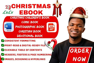 write and design childrens christmas fiction ebook comic and photographic book