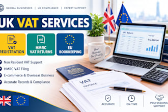 handle UK non resident vat registration, hmrc vat filing and eu bookkeeping