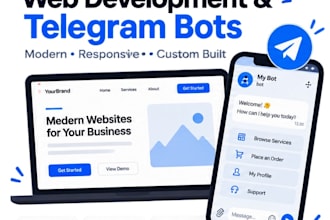 build responsive websites and powerful telegram bots
