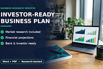 write an investor ready business plan backed by market research