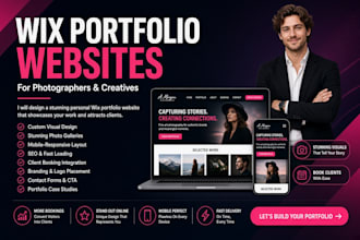 design wix portfolio website for photographers creatives personal portfolio site