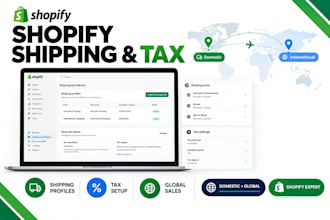set up shopify shipping profiles, domestic international shopify tax