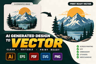 convert ai generated artwork into a print ready vector