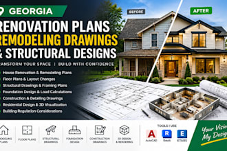 create georgia renovation plans, remodeling drawings and structural designs