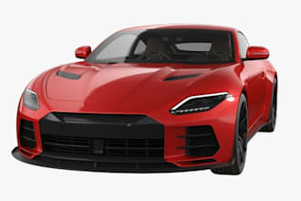 do 3d car rendering, 3d vehicle design, 3d car model, 3d printing