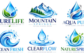 design a professional, ocean, wave, aqua, or aquatic water logo