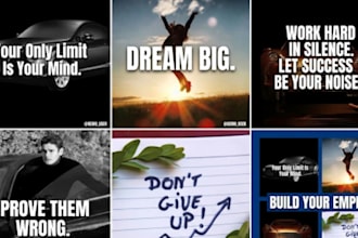design motivational and success quotes in 24 hours