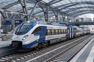 create 3d train design, train station, trainz model, railway render, 3d printing