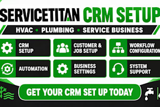 setup servicetitan CRM for hvac plumbing electrical roofing service business