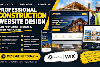 build government contract contractor construction website and remodeling website