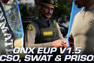 create custom fivem eup clothing, fivem clothes, uniforms, vests and outfits