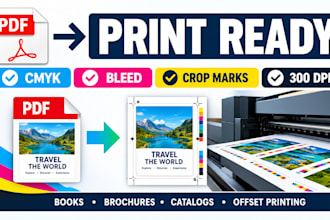 fix PDF artwork and prepare it for professional offset printing