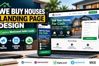 design property investor we buy houses lead landing page