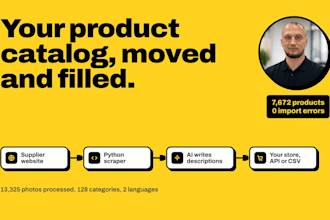 scrape and bulk import products to your store with ai descriptions