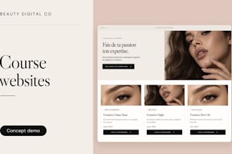 build a beauty academy website to showcase and sell your courses