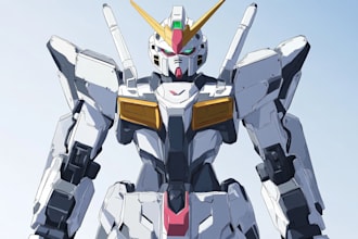 draw illustration and concept mecha, gundam, and robot