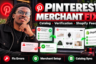 fix pinterest merchant verification catalog and shopify feed issues