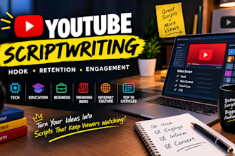 write engaging and professional youtube video scripts