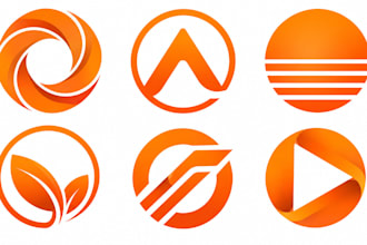 design a professional, modern, minimal, geometric, or brand orange circle logo