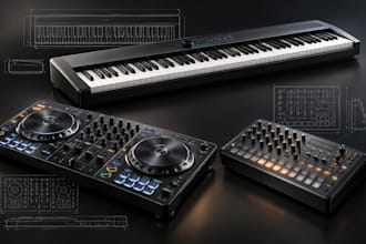 design digital piano, keyboard, drum machine,dj controller, audio mixer products
