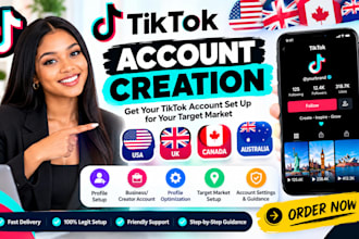 create usa tiktok account usa instagram, usa facebook optimization uk tiktok acc