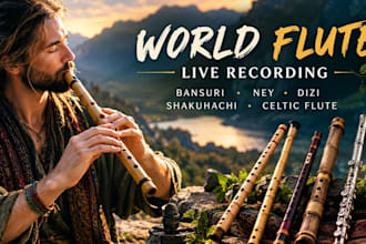 record world folk flutes, bansuri, ney, dizi, shakuhachi, and celtic flutes