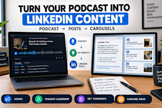 repurpose podcast content into engaging linkedin posts and content