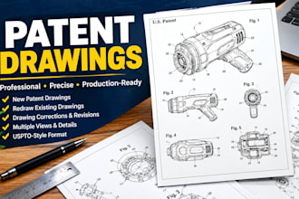 create professional patent drawings  patent illustrations and revisions