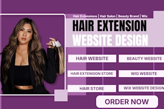 wix hair extension store hair website beauty website ecommerce website wig