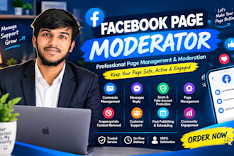 be your facebook page manager and moderator