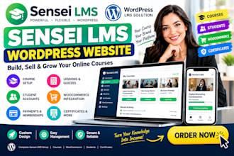 build and customize a sensei lms wordpress website