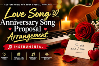 create love song, female vocal, proposal song, anniversary, arrangement song