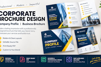 design corporate brochure company profile business brochure editable print ready