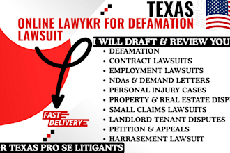 do online texas defamation letter demand letter for lawsuits petitions attorney