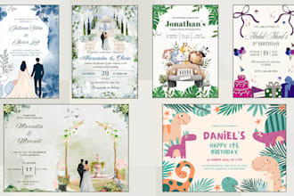 design elegant wedding invitations and birthday invitations