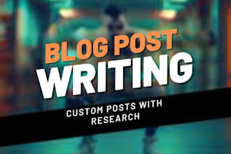 write blog post for your business