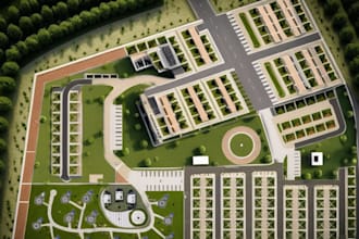 proposed apartment site plan, planning model layout, land survey, urban planning