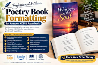poetry book formatting poetry book layout design and typesetting for amazon kdp