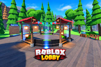 design custom roblox lobby, spawn areas, waiting rooms and games hubs